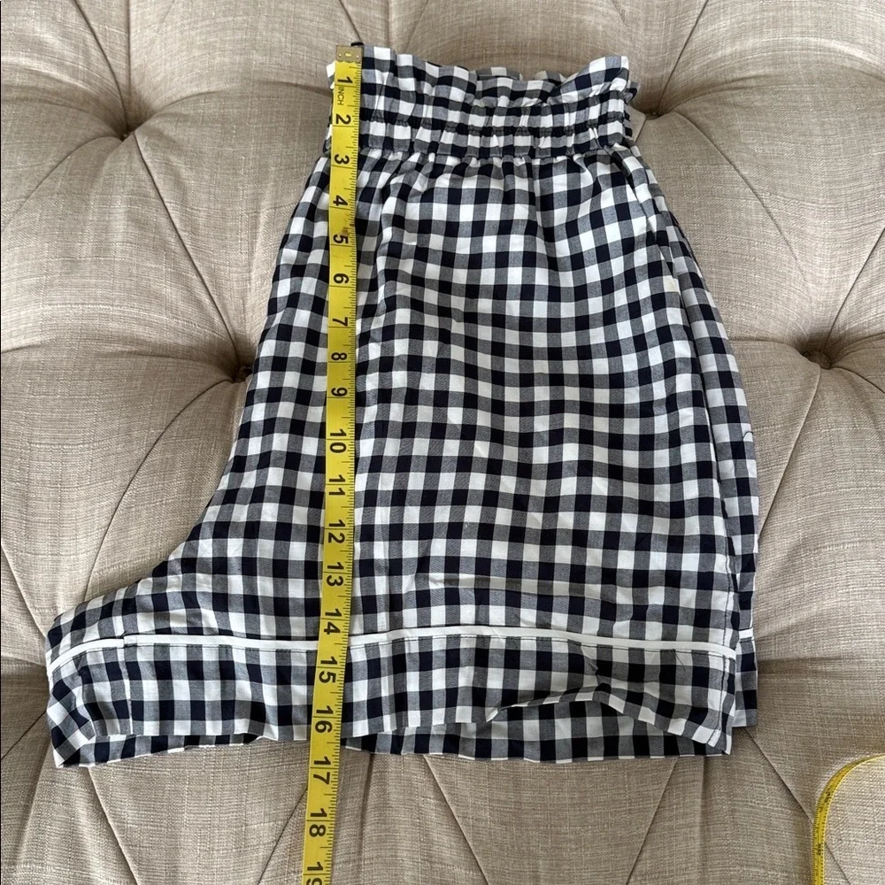 J. Crew High Waist Checkered Shorts - Black and White